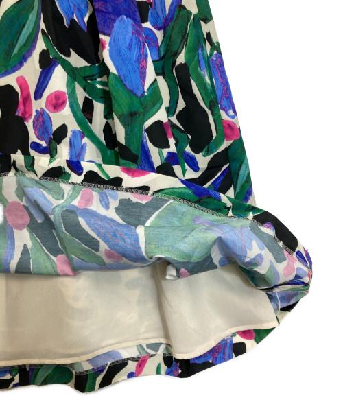 ANAYI（アナイ）ANAYI (アナイ) アートフラワープリントベルト付きタック ワンピース マルチカラー サイズ:38の古着・服飾アイテム