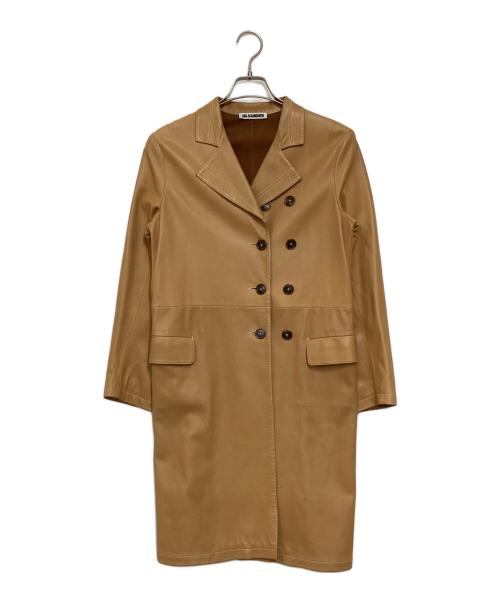 JIL SANDER（ジルサンダー）JIL SANDER (ジルサンダー) レザーチェスターコート ブラウン サイズ:38の古着・服飾アイテム