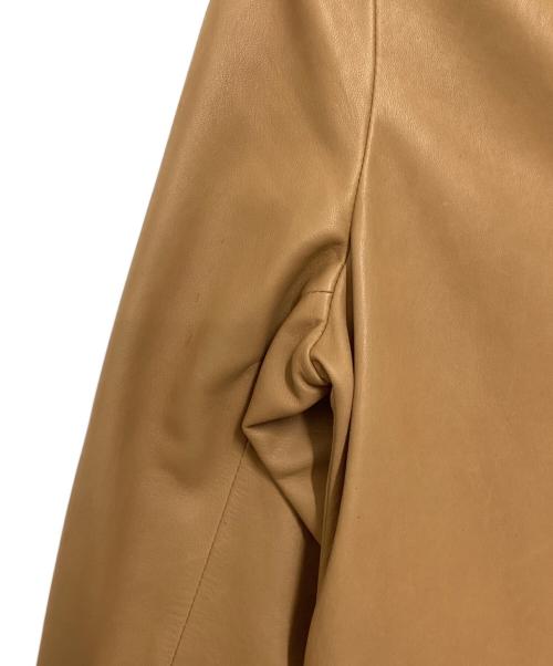 JIL SANDER（ジルサンダー）JIL SANDER (ジルサンダー) レザーチェスターコート ブラウン サイズ:38の古着・服飾アイテム