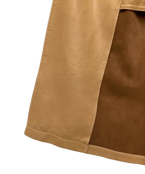 JIL SANDER（ジルサンダー）JIL SANDER (ジルサンダー) レザーチェスターコート ブラウン サイズ:38の古着・服飾アイテム