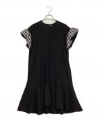BORDERS at BALCONYボーダーズアットバルコニー）の古着「TRICOT MINI DRESS」｜ブラック