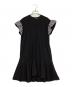 BORDERS at BALCONY（ボーダーズアットバルコニー）の古着「TRICOT MINI DRESS」｜ブラック