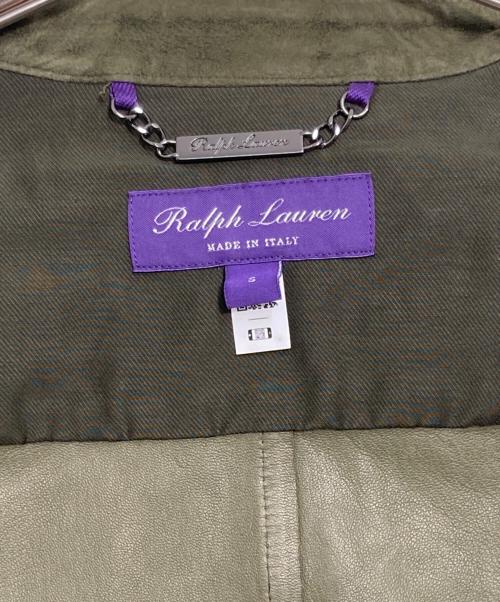 RALPH LAUREN Purple Label（ラルフ ローレン パープル レーベル）RALPH LAUREN Purple Label (ラルフ ローレン パープル レーベル) スエードシャツジャケット グリーン サイズ:Sの古着・服飾アイテム