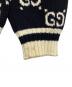 中古・古着 GUCCI (グッチ) GG HIGH NECK KNIT ZIP CARDIGAN ネイビー サイズ:M：50000円