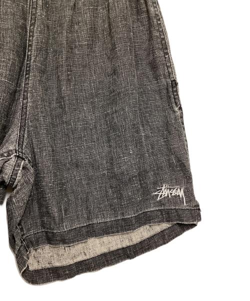 stussy（ステューシー）stussy (ステューシー) リネンショーツ ブラック サイズ:Mの古着・服飾アイテム