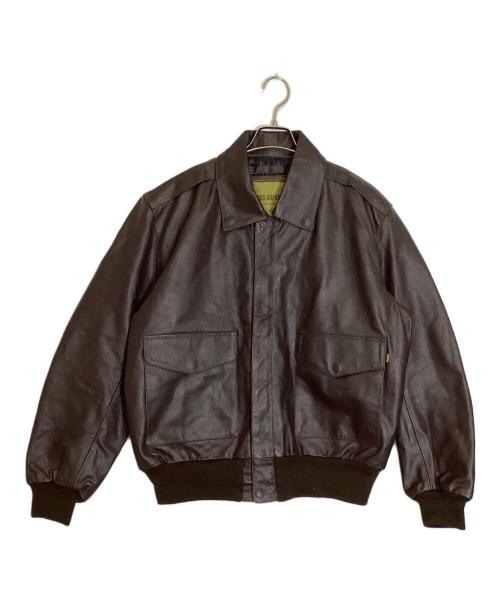 KNOX ARMORY（アルファ ノックス アーモリー）KNOX ARMORY (アルファ ノックス アーモリー) A-2型レザージャケット ブラウン サイズ:Lの古着・服飾アイテム