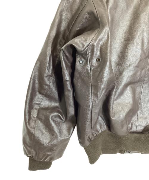 KNOX ARMORY（アルファ ノックス アーモリー）KNOX ARMORY (アルファ ノックス アーモリー) A-2型レザージャケット ブラウン サイズ:Lの古着・服飾アイテム