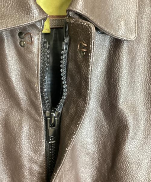 KNOX ARMORY（アルファ ノックス アーモリー）KNOX ARMORY (アルファ ノックス アーモリー) A-2型レザージャケット ブラウン サイズ:Lの古着・服飾アイテム