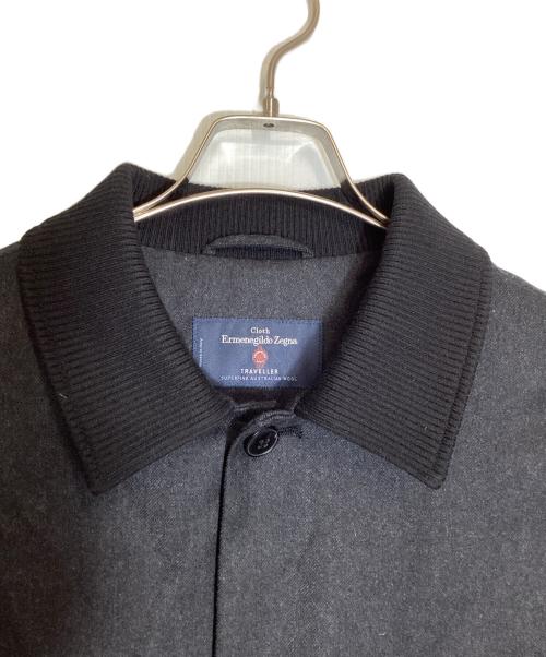 ERMENEGILDO ZEGNA（エルメネジルド・ゼニア）ERMENEGILDO ZEGNA (エルメネジルド・ゼニア) ウールシャツジャケット ブラック サイズ:48の古着・服飾アイテム