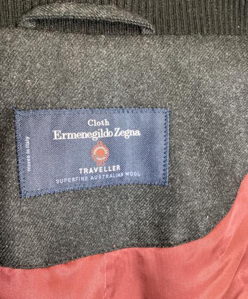 ERMENEGILDO ZEGNA（エルメネジルド・ゼニア）ERMENEGILDO ZEGNA (エルメネジルド・ゼニア) ウールシャツジャケット ブラック サイズ:48の古着・服飾アイテム