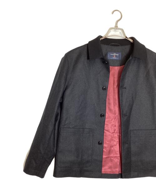 ERMENEGILDO ZEGNA（エルメネジルド・ゼニア）ERMENEGILDO ZEGNA (エルメネジルド・ゼニア) ウールシャツジャケット ブラック サイズ:48の古着・服飾アイテム