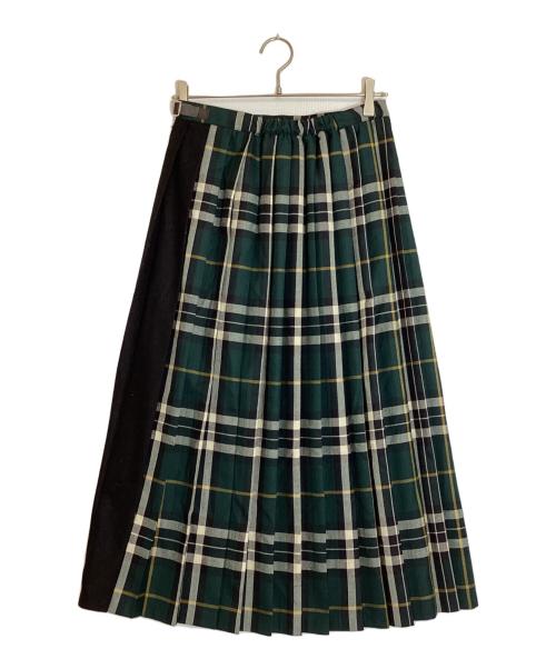 O'NEIL OF DUBLIN（オニールオブダブリン）O'NEIL OF DUBLIN (オニールオブダブリン) チェックラップスカート グリーン×ブラック サイズ:38の古着・服飾アイテム