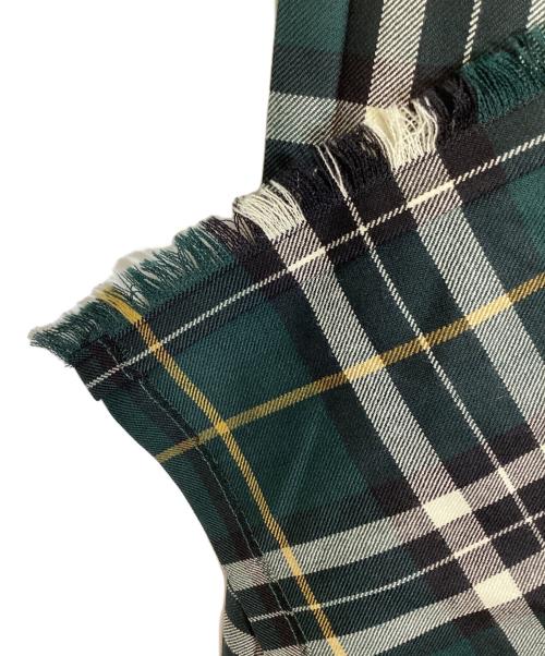 O'NEIL OF DUBLIN（オニールオブダブリン）O'NEIL OF DUBLIN (オニールオブダブリン) チェックラップスカート グリーン×ブラック サイズ:38の古着・服飾アイテム