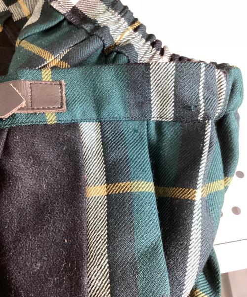 O'NEIL OF DUBLIN（オニールオブダブリン）O'NEIL OF DUBLIN (オニールオブダブリン) チェックラップスカート グリーン×ブラック サイズ:38の古着・服飾アイテム