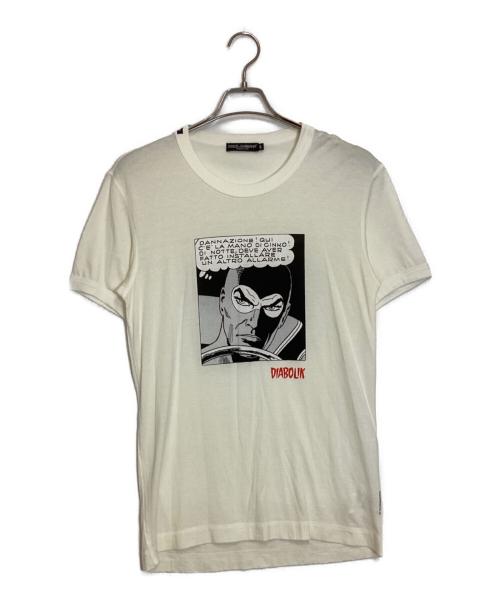 DOLCE & GABBANA（ドルチェ＆ガッバーナ）DOLCE & GABBANA (ドルチェ＆ガッバーナ) コミックプリントTシャツ アイボリー サイズ:44の古着・服飾アイテム