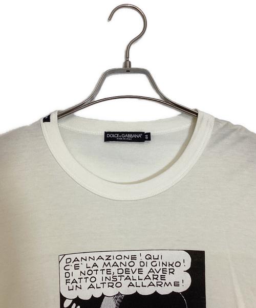 DOLCE & GABBANA（ドルチェ＆ガッバーナ）DOLCE & GABBANA (ドルチェ＆ガッバーナ) コミックプリントTシャツ アイボリー サイズ:44の古着・服飾アイテム