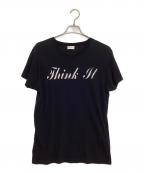 Saint Laurent Parisサンローランパリ）の古着「SPECIAL PROJECTS PUNK ROCK "THINK IT" T-SHIRT」｜ブラック