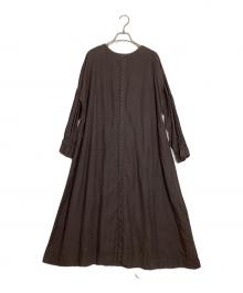 nest Robe（ネストローブ）の古着「リネンパフスリーブ2WAYワンピース」｜ブラウン