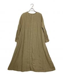 nest Robe（ネストローブ）の古着「リネンパフスリーブ2WAYワンピース」｜ベージュ