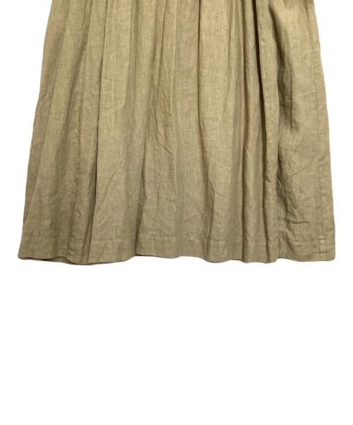 nest Robe（ネストローブ）nest Robe (ネストローブ) リネンパフスリーブ2WAYワンピース ベージュ サイズ:FREEの古着・服飾アイテム