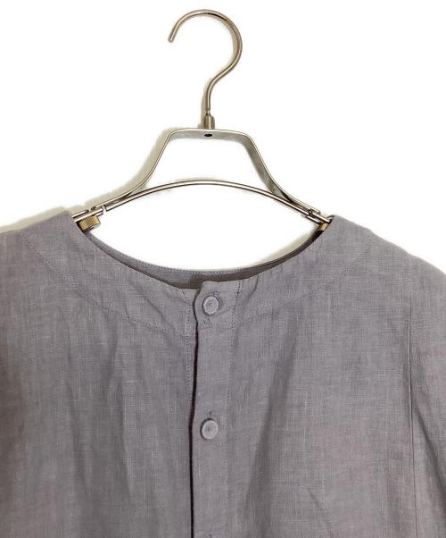 nest Robe（ネストローブ）nest Robe (ネストローブ) リネンパフスリーブ2WAYワンピース ブルー サイズ:FREEの古着・服飾アイテム