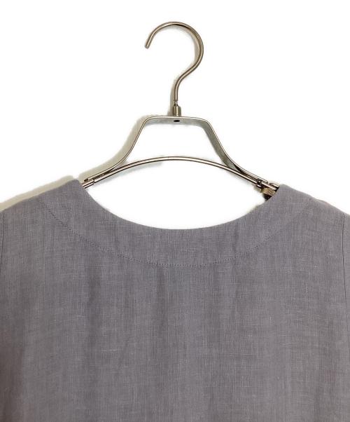 nest Robe（ネストローブ）nest Robe (ネストローブ) リネンパフスリーブ2WAYワンピース ブルー サイズ:FREEの古着・服飾アイテム