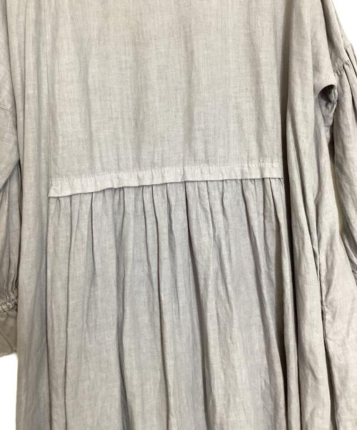 nest Robe（ネストローブ）nest Robe (ネストローブ) リネンパフスリーブ2WAYワンピース ブルー サイズ:FREEの古着・服飾アイテム