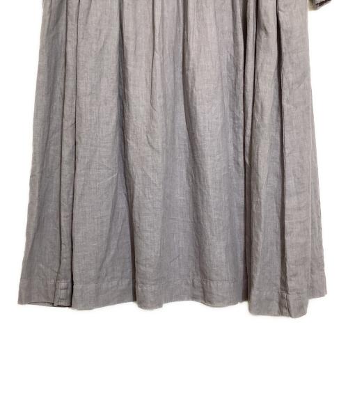 nest Robe（ネストローブ）nest Robe (ネストローブ) リネンパフスリーブ2WAYワンピース ブルー サイズ:FREEの古着・服飾アイテム