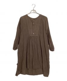 nest Robe（ネストローブ）の古着「リネンラグランシームブザムチュニック」｜ブラウン