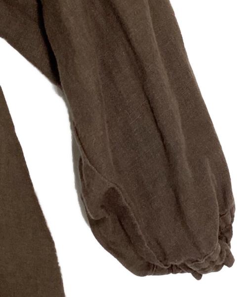 nest Robe（ネストローブ）nest Robe (ネストローブ) リネンラグランシームブザムチュニック ブラウン サイズ:freeの古着・服飾アイテム