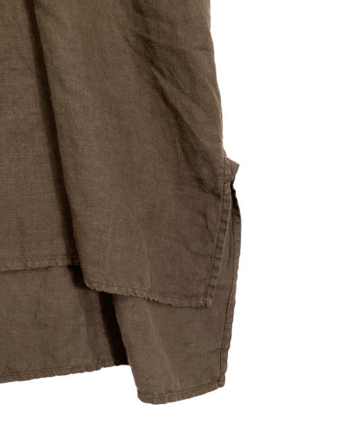 nest Robe（ネストローブ）nest Robe (ネストローブ) リネンラグランシームブザムチュニック ブラウン サイズ:freeの古着・服飾アイテム