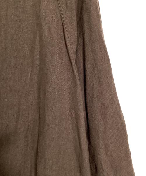 nest Robe（ネストローブ）nest Robe (ネストローブ) リネンラグランシームブザムチュニック ブラウン サイズ:freeの古着・服飾アイテム