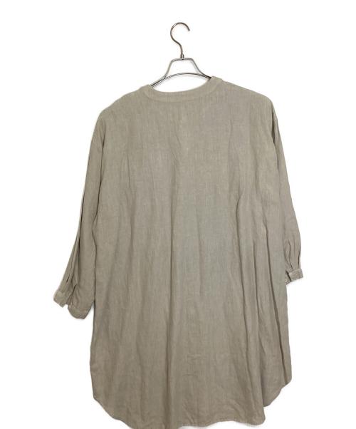 nest Robe（ネストローブ）nest Robe (ネストローブ) リネンクルーネックチュニック ベージュ サイズ:Freeの古着・服飾アイテム