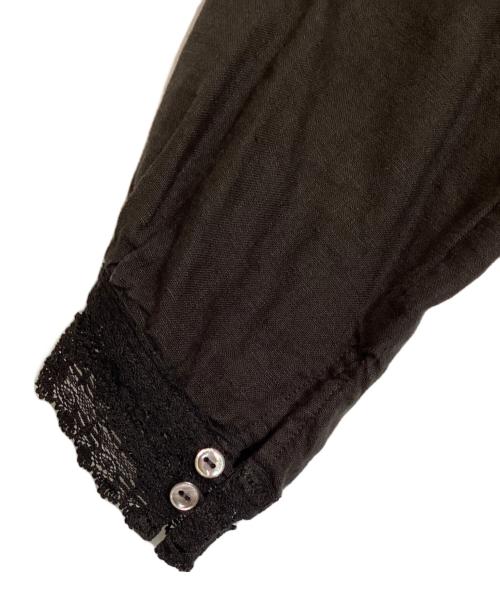 nest Robe（ネストローブ）nest Robe (ネストローブ) 2wayレース装飾ロングシャツワンピース ブラック サイズ:FREEの古着・服飾アイテム