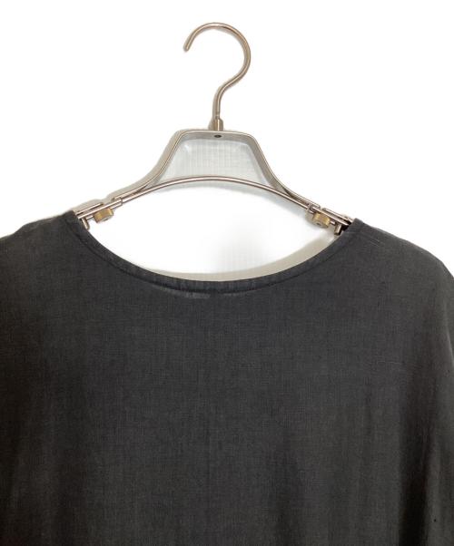nest Robe（ネストローブ）nest Robe (ネストローブ) ヘンプバルーンスリーブワンピース ブラック サイズ:FREEの古着・服飾アイテム