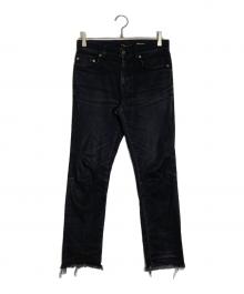 Saint Laurent Paris（サンローランパリ）の古着「16ssエディ期カットオフストレッチスキニーデニムパンツ」｜ブラック