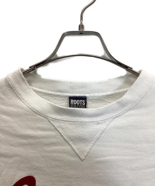 ROOTS ATHLETICS（ルーツアスレチックス）ROOTS ATHLETICS (ルーツアスレチックス) 前Vスウェット ホワイト サイズ:Lの古着・服飾アイテム