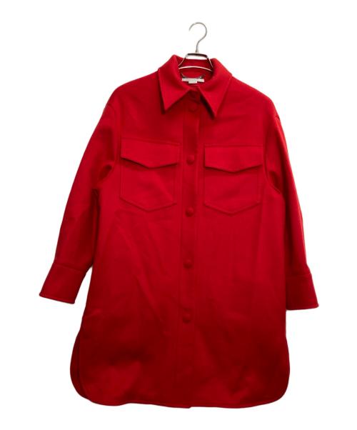 STELLA McCARTNEY（ステラマッカートニー）STELLA McCARTNEY (ステラマッカートニー) ウールステンカラーコート レッド サイズ:36の古着・服飾アイテム