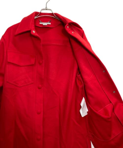STELLA McCARTNEY（ステラマッカートニー）STELLA McCARTNEY (ステラマッカートニー) ウールステンカラーコート レッド サイズ:36の古着・服飾アイテム