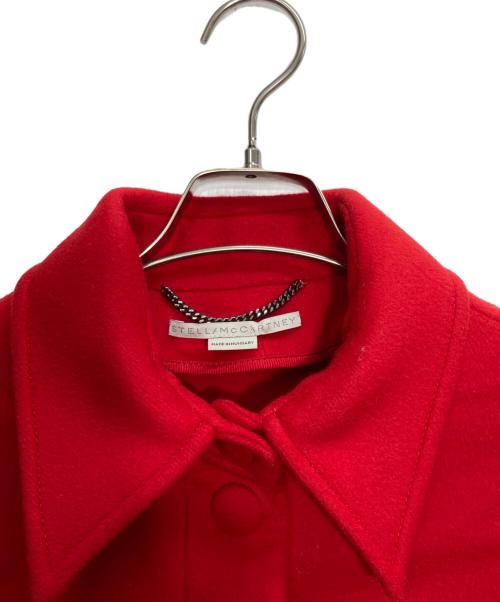 STELLA McCARTNEY（ステラマッカートニー）STELLA McCARTNEY (ステラマッカートニー) ウールステンカラーコート レッド サイズ:36の古着・服飾アイテム