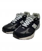NEW BALANCEニューバランス）の古着「993 ローカットスニーカー」｜ブラック×グレー