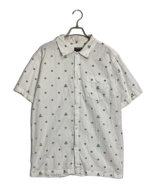 stussy（ステューシー）stussy (ステューシー) S/S SSロゴ総柄シャツ ネイビー サイズ:Lの古着・服飾アイテム