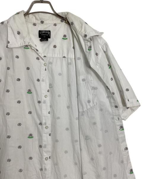 stussy（ステューシー）stussy (ステューシー) S/S SSロゴ総柄シャツ ネイビー サイズ:Lの古着・服飾アイテム