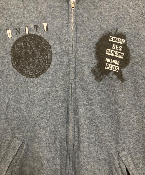 COMME des GARCONS HOMME PLUS（コムデギャルソンオムプリュス）COMME des GARCONS HOMME PLUS (コムデギャルソンオムプリュス) ニットパーカー ブルー サイズ:Mの古着・服飾アイテム