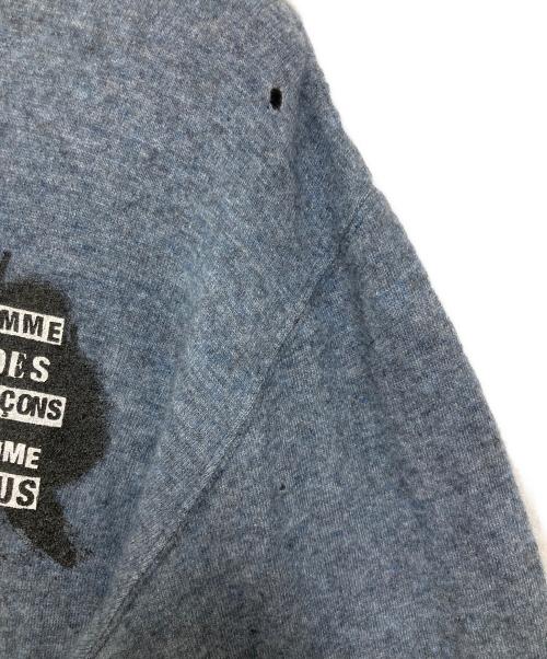 COMME des GARCONS HOMME PLUS（コムデギャルソンオムプリュス）COMME des GARCONS HOMME PLUS (コムデギャルソンオムプリュス) ニットパーカー ブルー サイズ:Mの古着・服飾アイテム