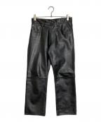 GAPギャップ）の古着「BOOT FIT LEATHER PANT」｜ブラック