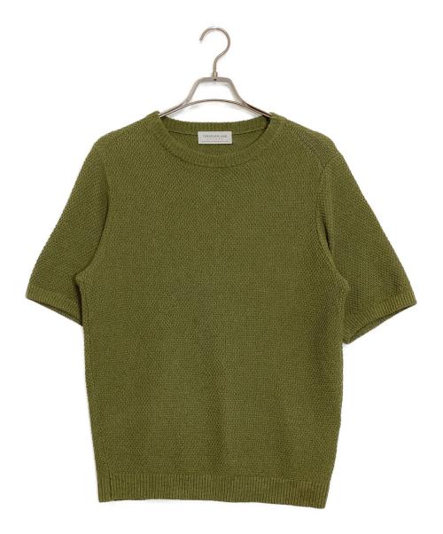 TOMORROW LAND tricot（トゥモローランド トリコ）TOMORROW LAND tricot (トゥモローランド トリコ) コットンリネン クルーネックプルオーバー グリーン サイズ:Ｓの古着・服飾アイテム