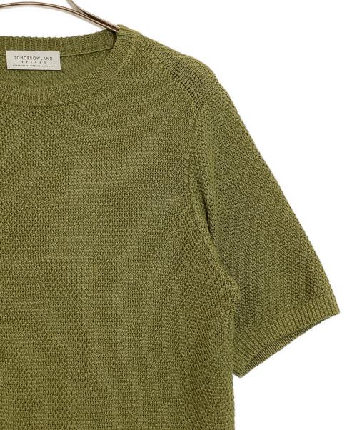 TOMORROW LAND tricot（トゥモローランド トリコ）TOMORROW LAND tricot (トゥモローランド トリコ) コットンリネン クルーネックプルオーバー グリーン サイズ:Ｓの古着・服飾アイテム