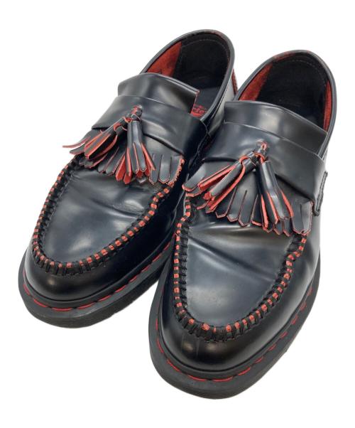 Dr.Martens（ドクターマーチン）Dr.Martens (ドクターマーチン) ADRIAN RS レッドステッチ タッセル ローファー ブラック×レッド サイズ:28cmの古着・服飾アイテム