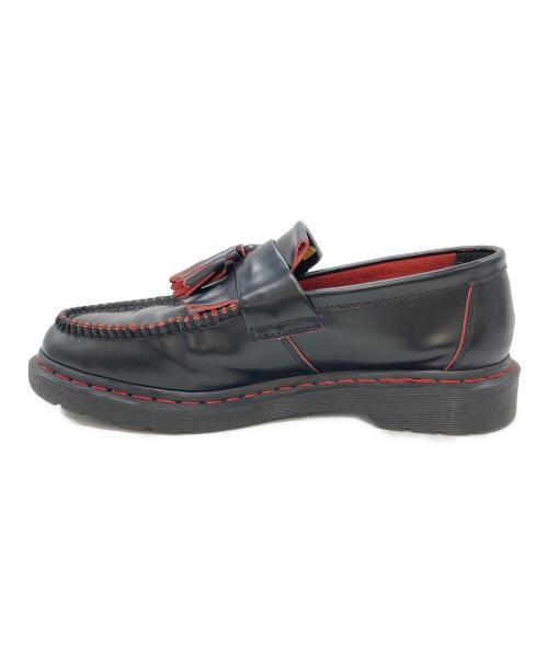 Dr.Martens（ドクターマーチン）Dr.Martens (ドクターマーチン) ADRIAN RS レッドステッチ タッセル ローファー ブラック×レッド サイズ:28cmの古着・服飾アイテム